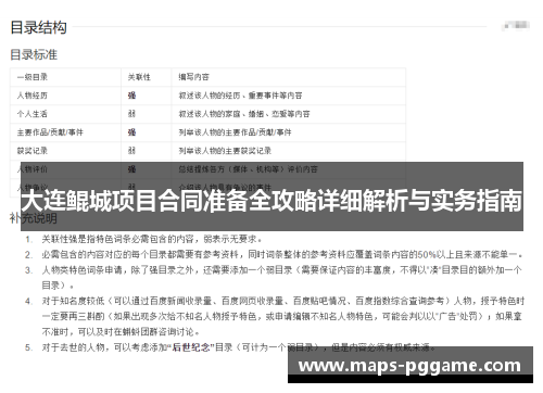 大连鲲城项目合同准备全攻略详细解析与实务指南